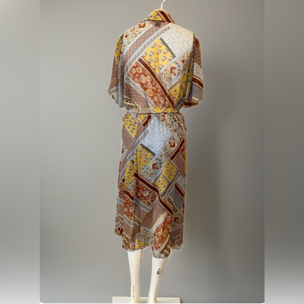 Patchwork Print Midi Dress - image 3